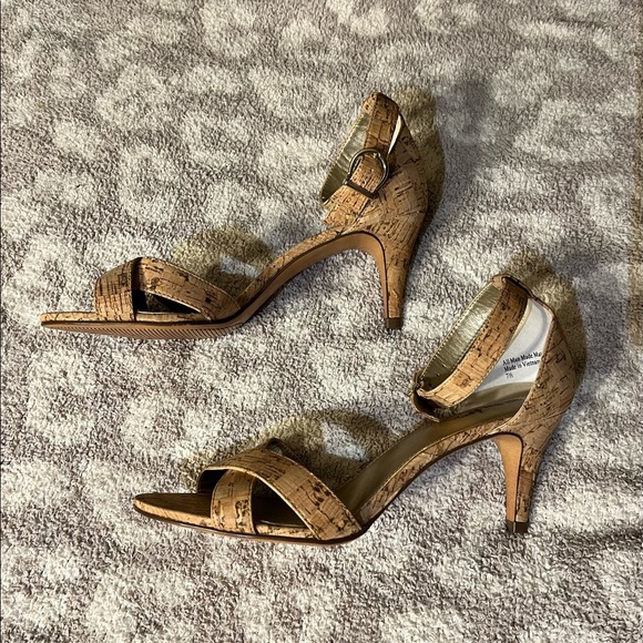 Coach cork leather pumps heels shoes - Picture 6 of 8